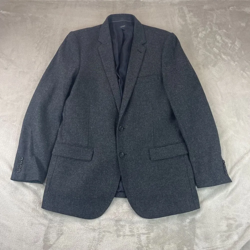 J. Crew Ludlow Sport Coat Jacket 42L‎ Gray 100% Wool Yorkshire Moon Tweed